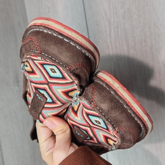 Ariat Womens Aztec Loafer Leather Slip on shoes sz 9B - Picture 3 of 11